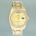 MINT Rolex Masterpiece Day Date 18948 Jubilee MOP Diamond Tridor Rose Gold Watch
