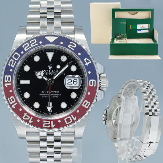 MINT PAPERS 126710BLRO Rolex GMT Master II PEPSI Red Blue Jubilee Ceramic Watch