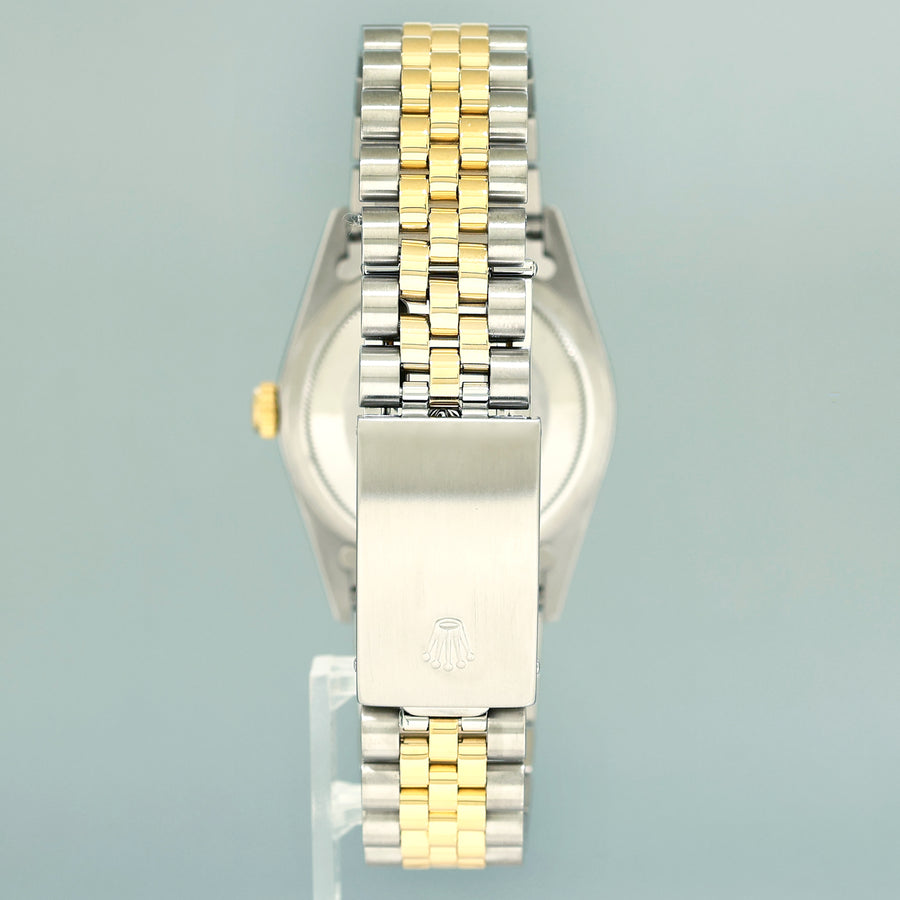 PAPERS MINT Rolex DateJust 36mm White Roman 16233 Two Tone Steel Jubilee Watch Box