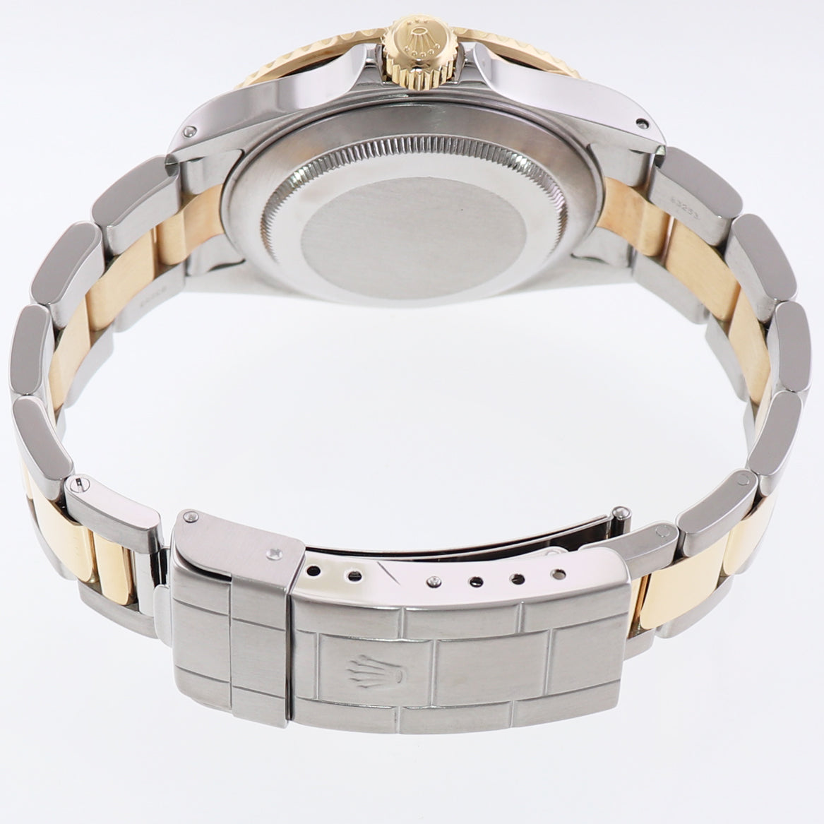 PAPERS 2000 Rolex Submariner 16613 Gold Steel Two Tone Sunburst Blue Watch