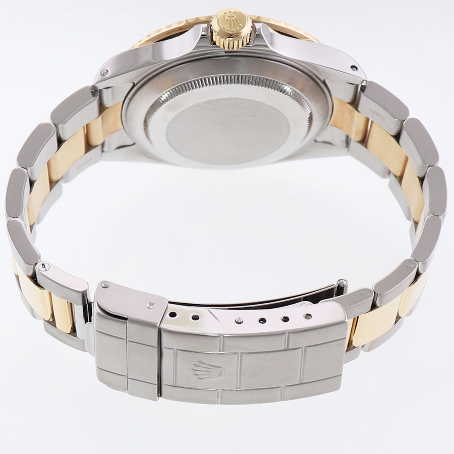 PAPERS 2000 Rolex Submariner 16613 Gold Steel Two Tone Sunburst Blue Watch