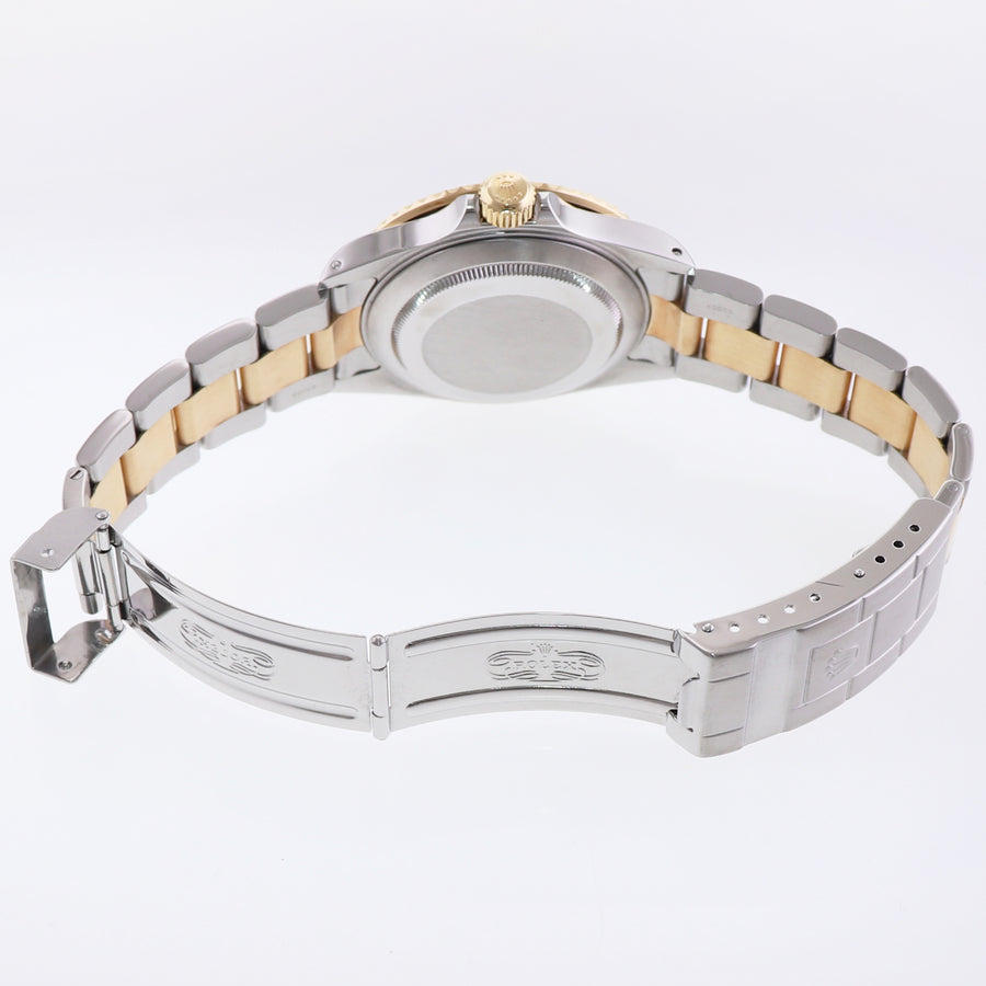 PAPERS 2000 Rolex Submariner 16613 Gold Steel Two Tone Sunburst Blue Watch