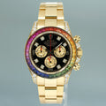MINT Papers Rolex Daytona 116598RBOW Yellow Gold Rainbow Diamond Sapphire Watch Box