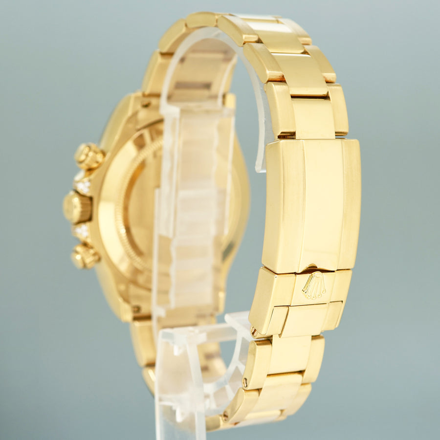 MINT Papers Rolex Daytona 116598RBOW Yellow Gold Rainbow Diamond Sapphire Watch Box