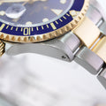 PAPERS 2000 Rolex Submariner 16613 Gold Steel Two Tone Sunburst Blue Watch