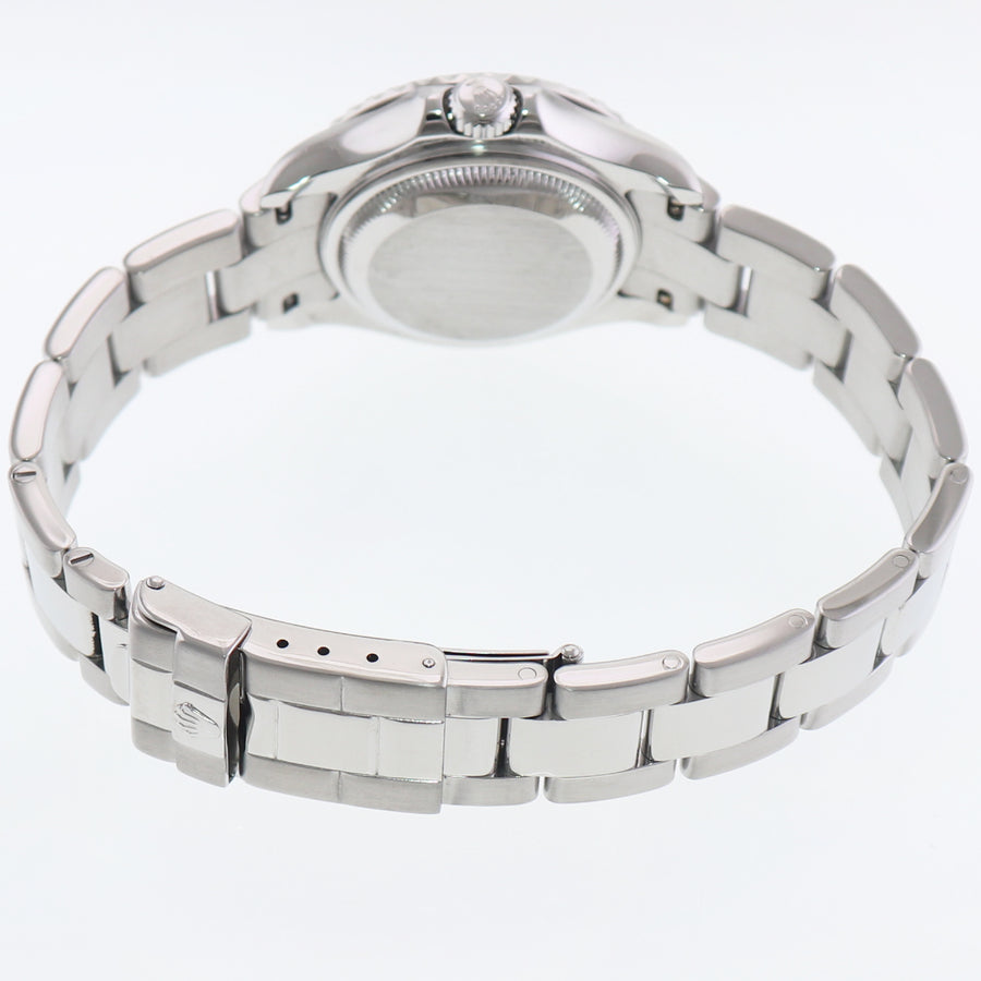 2003 PAPERS MINT Ladies Rolex Yacht-Master Steel 169622 29mm Platinum Watch Box