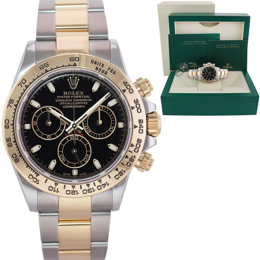 2022 MINT Rolex Daytona Cosmograph 116503 Black Two Tone Yellow Gold Watch Box