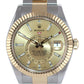 2020 PAPERS Rolex Sky-Dweller 326933 Champagne Two Tone Gold Steel Watch Box