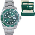 2020 NEW PAPERS Rolex Submariner Hulk 116610LV Green Dial Ceramic Watch Box