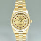 PAPERS Rolex President  String Sapphire Diamond Double Quick Yellow Gold Watch 18238