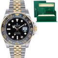 2025 NEW PAPERS Rolex GMT Master Gold Two Tone Jubilee Black 126713 Watch Box