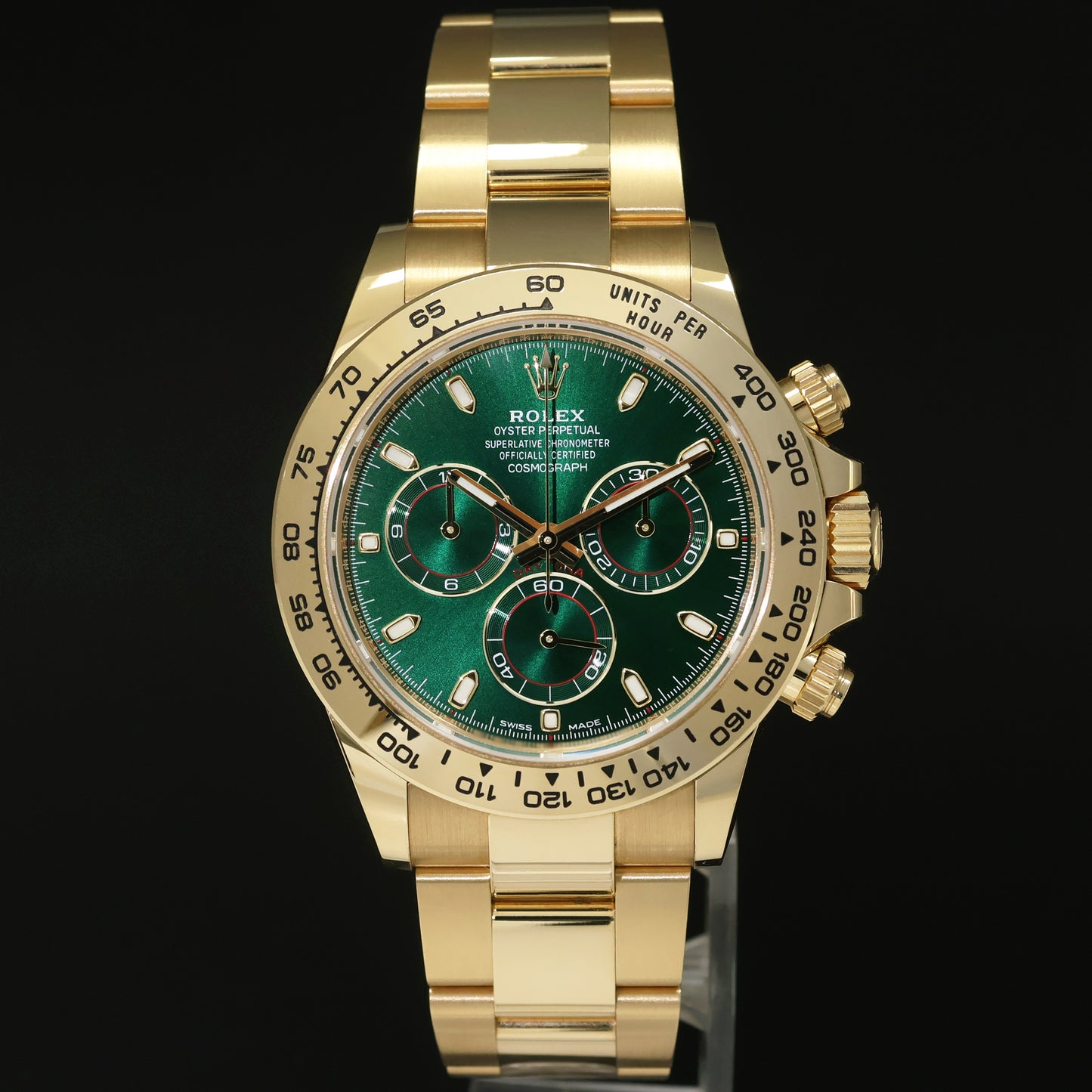 2023 NEW PAPERS Rolex Daytona 116508 Green Yellow Gold Chrono John Mayer Watch Box