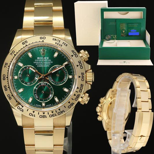2023 NEW PAPERS Rolex Daytona 116508 Green Yellow Gold Chrono John Mayer Watch Box