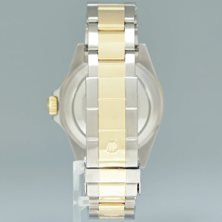 2000 PAPERS MINT GOLD BUCKLE Rolex Submariner 16613 Gold Two Tone Black Watch