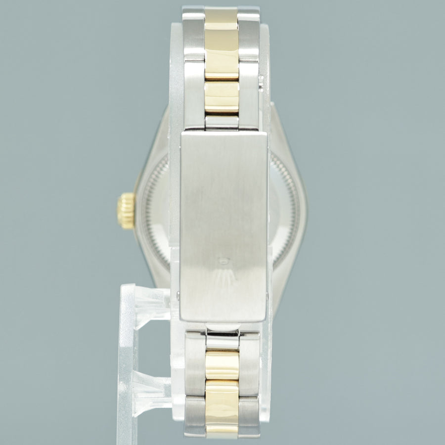 Diamond MOP Pearl Ladies Rolex DateJust 26mm 69173 Two Tone Yellow Gold Steel Watch