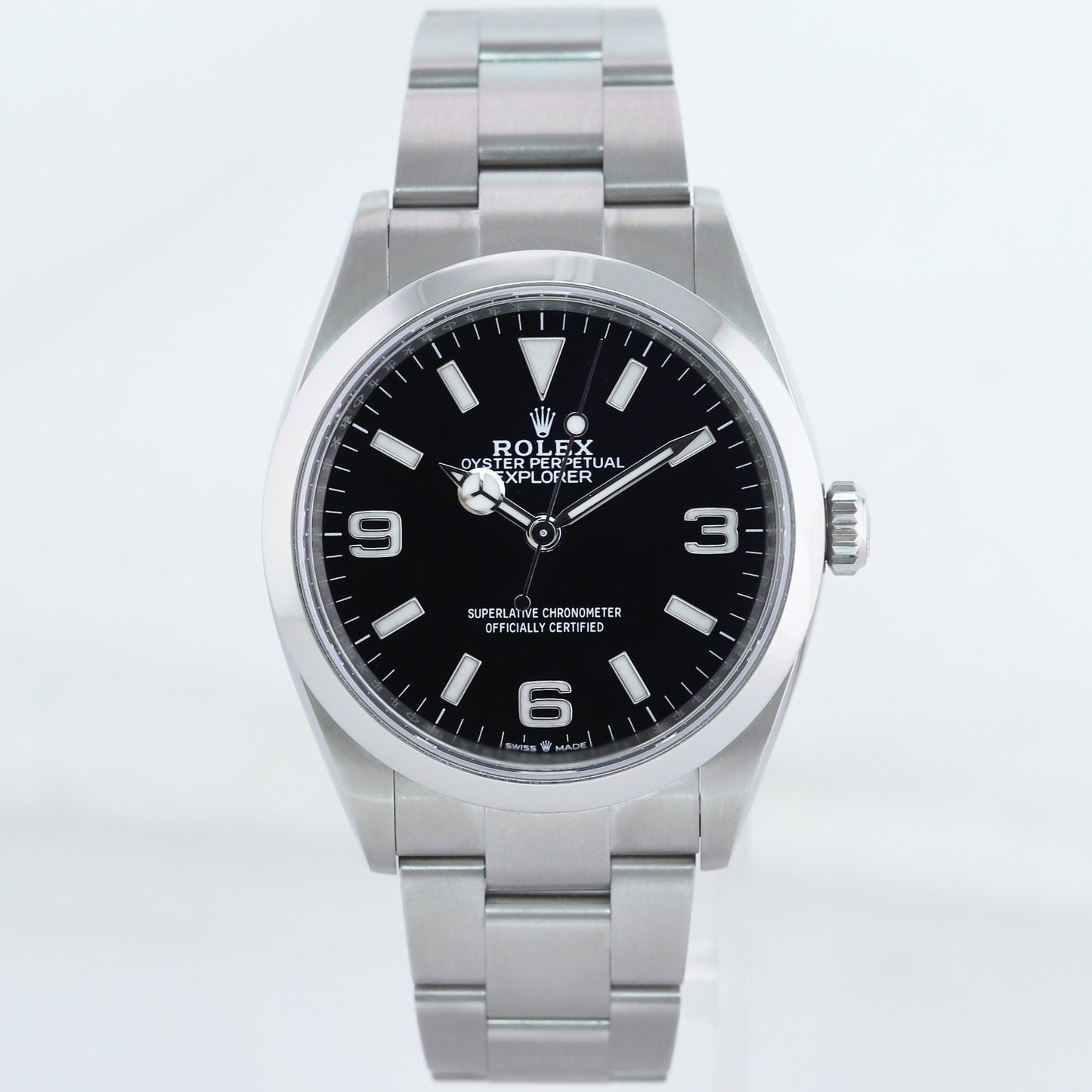 MINT 2022 Rolex Explorer Black Oyster Steel Arabic 36mm 124270 Watch Box