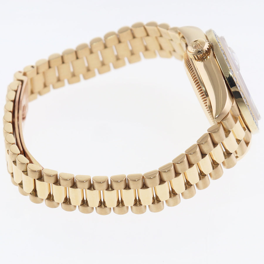 Pearl Diamond Ladies Rolex DateJust 69178 President 26mm 18K Yellow Gold Watch Box