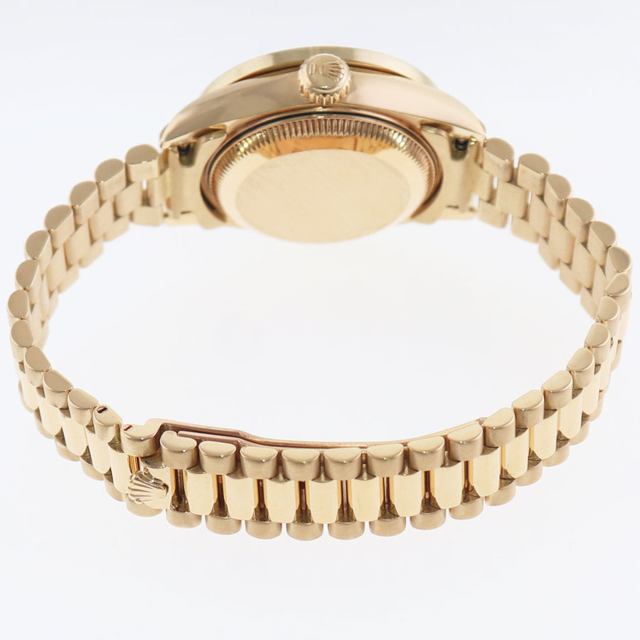 Pearl Diamond Ladies Rolex DateJust 69178 President 26mm 18K Yellow Gold Watch Box