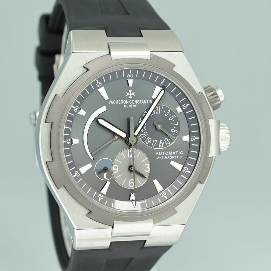 2016 PAPERS Vacheron Constantin Overseas 47450 Grey 42mm Titanium Dual Time Watch