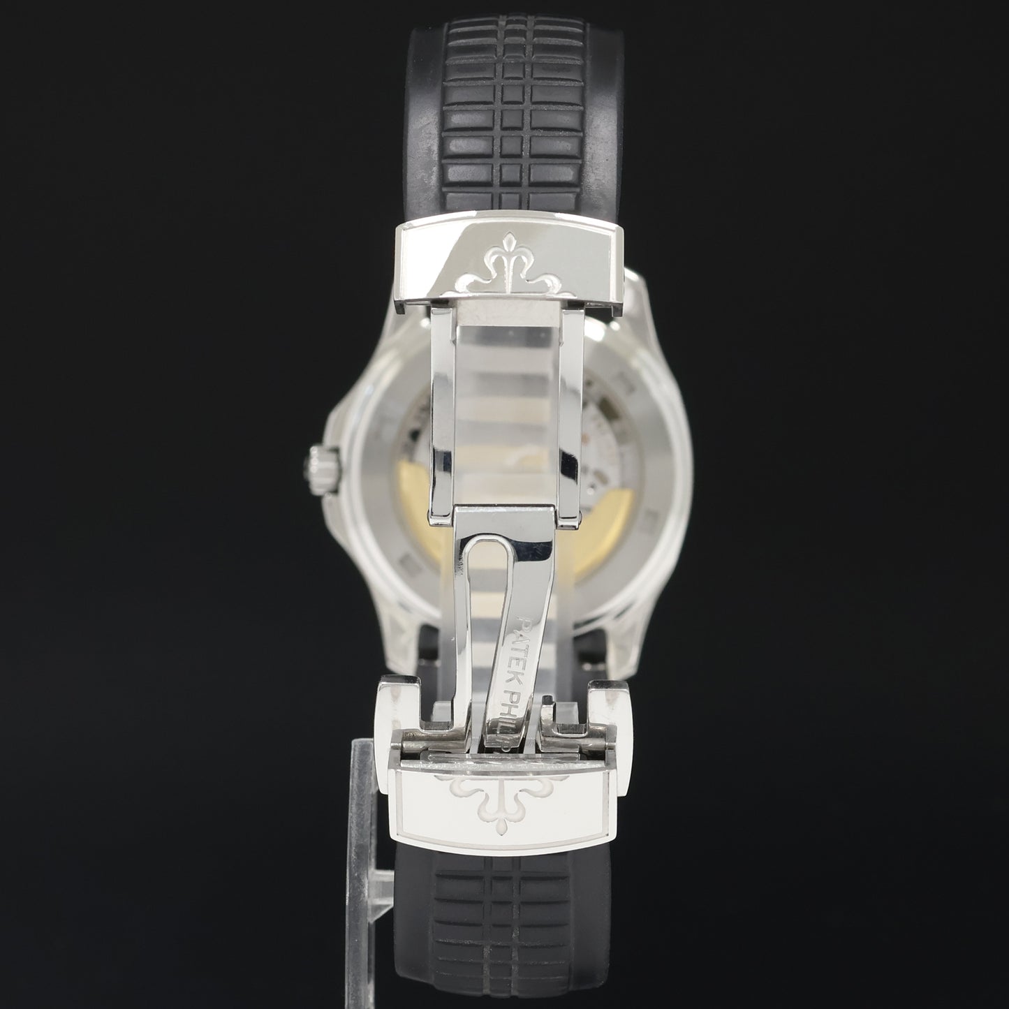2009 MINT PAPERS Patek Philippe Steel Aquanaut Black Rubber JUMBO 5165 38mm Watch