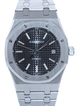 MINT Audemars Piguet Royal Oak Black 39mm Steel 15300ST Date Watch Box
