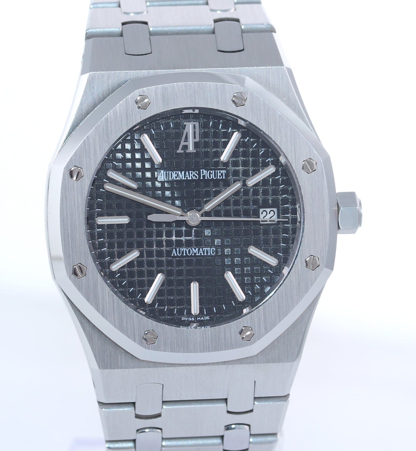 MINT Audemars Piguet Royal Oak Black 39mm Steel 15300 Date Watch Box