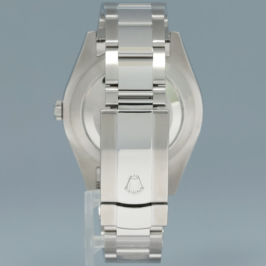 MINT Rolex Datejust 2 41mm Silver Blue Arabic 116334 White Gold Fluted Watch Box