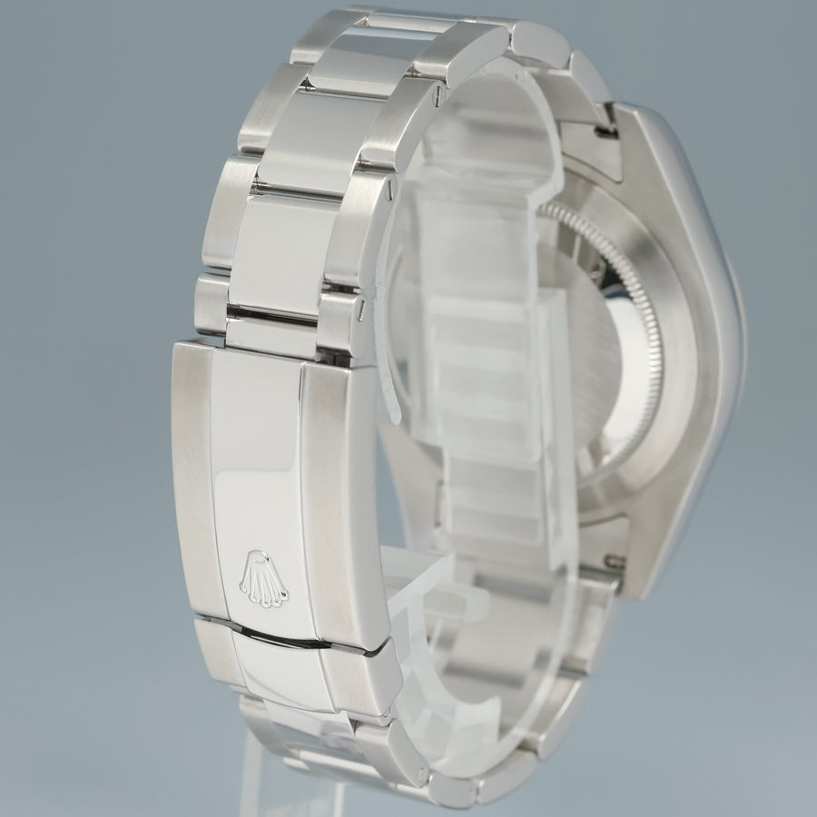 MINT Rolex Datejust 2 41mm Silver Blue Arabic 116334 White Gold Fluted Watch Box