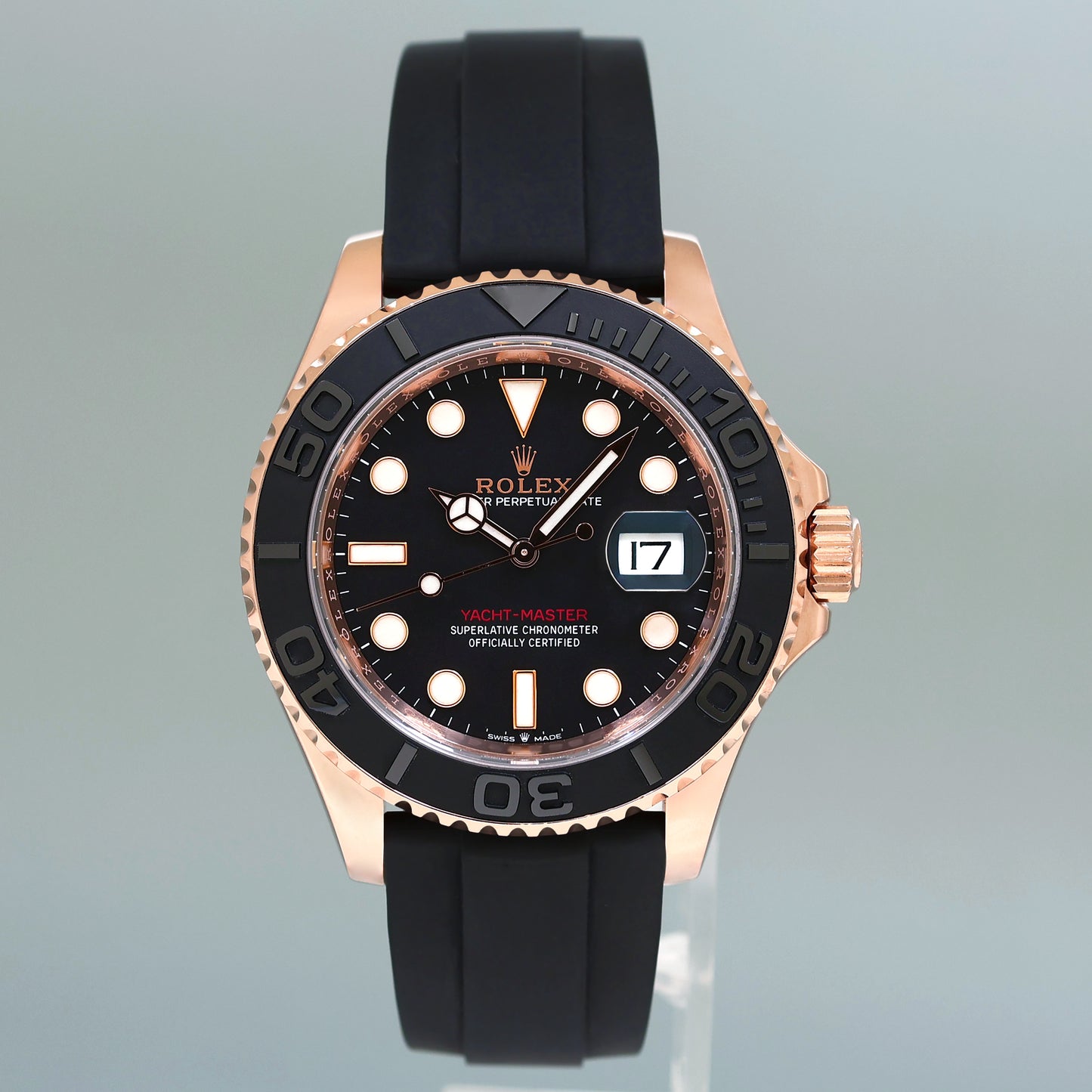 2019 PAPERS Rolex Yacht-Master 126655  Rose Gold 40mm Oysterflex Watch Box