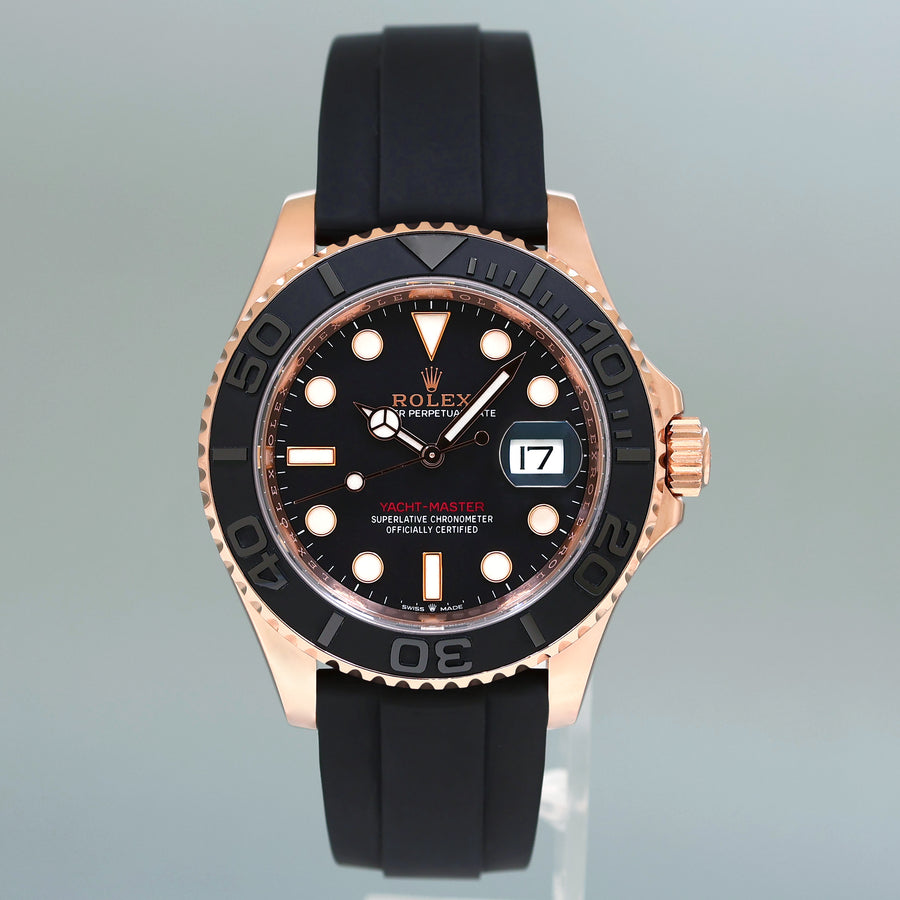 MINT 2019 PAPERS Rolex Yacht-Master 126655 Rose Gold 40mm Oysterflex Watch Box