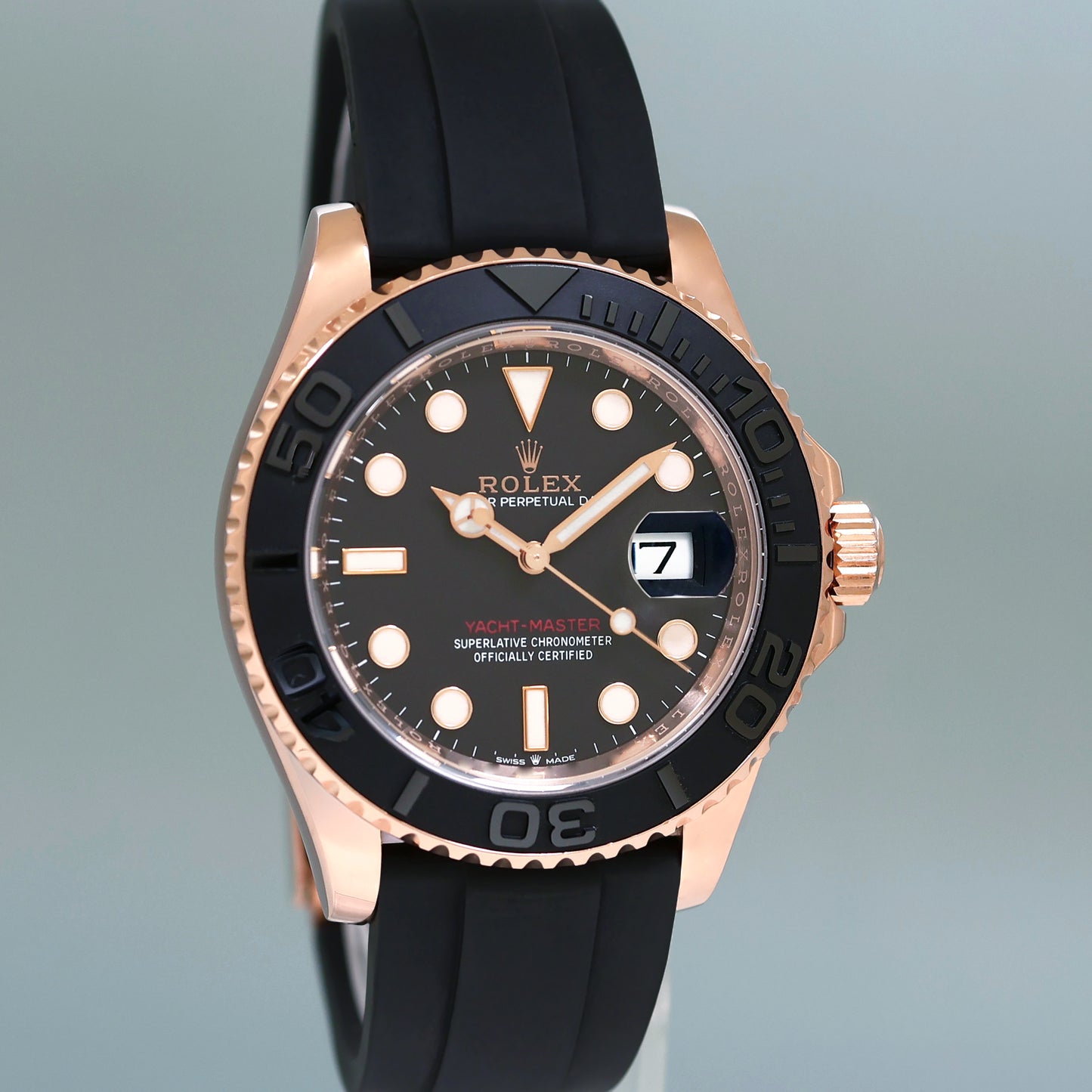 2019 PAPERS Rolex Yacht-Master 126655  Rose Gold 40mm Oysterflex Watch Box