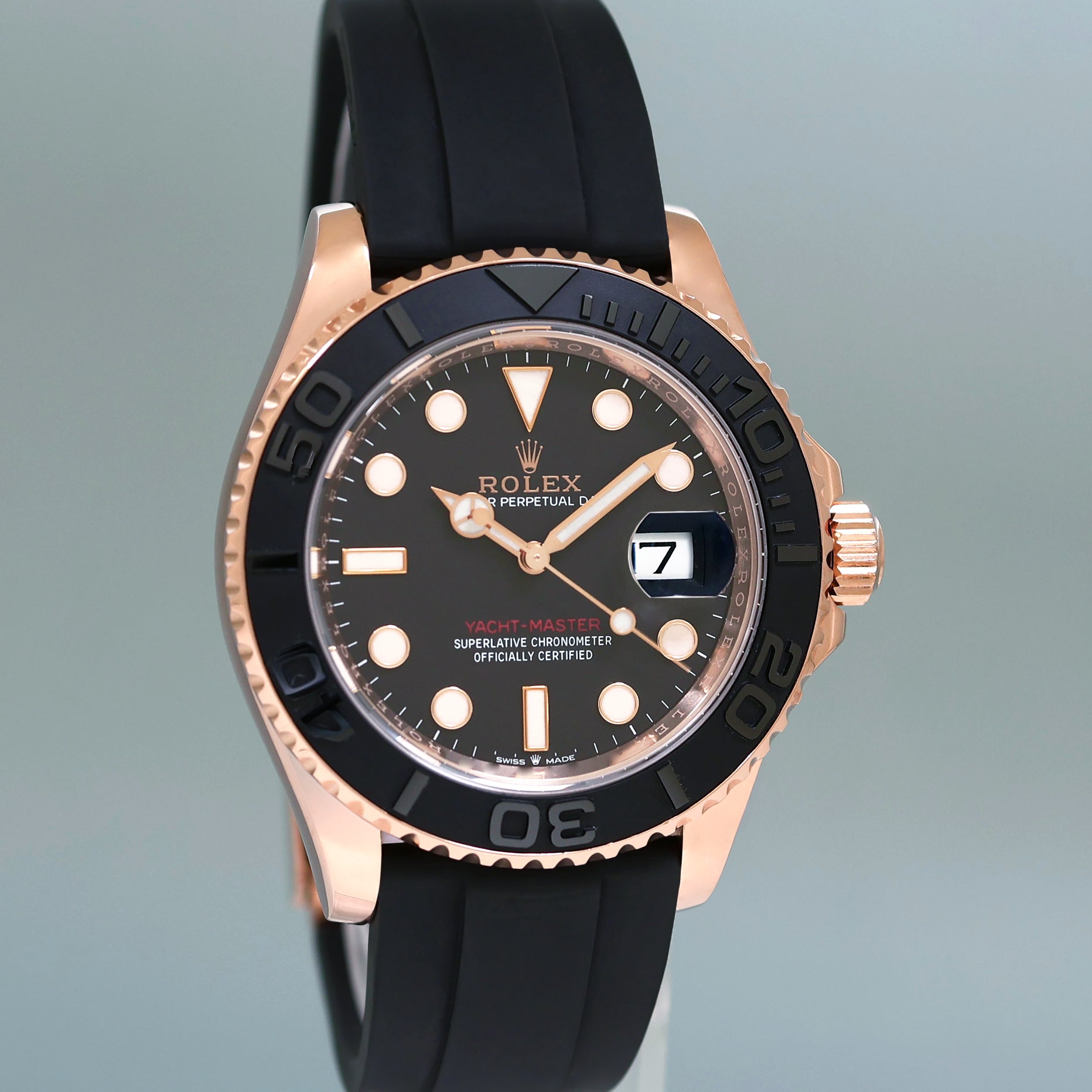 2019 PAPERS Rolex Yacht-Master 126655  Rose Gold 40mm Oysterflex Watch Box
