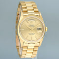 Rolex President Day Date Champagne Tapestery 18238 Double Quick Set Yellow Gold Watch