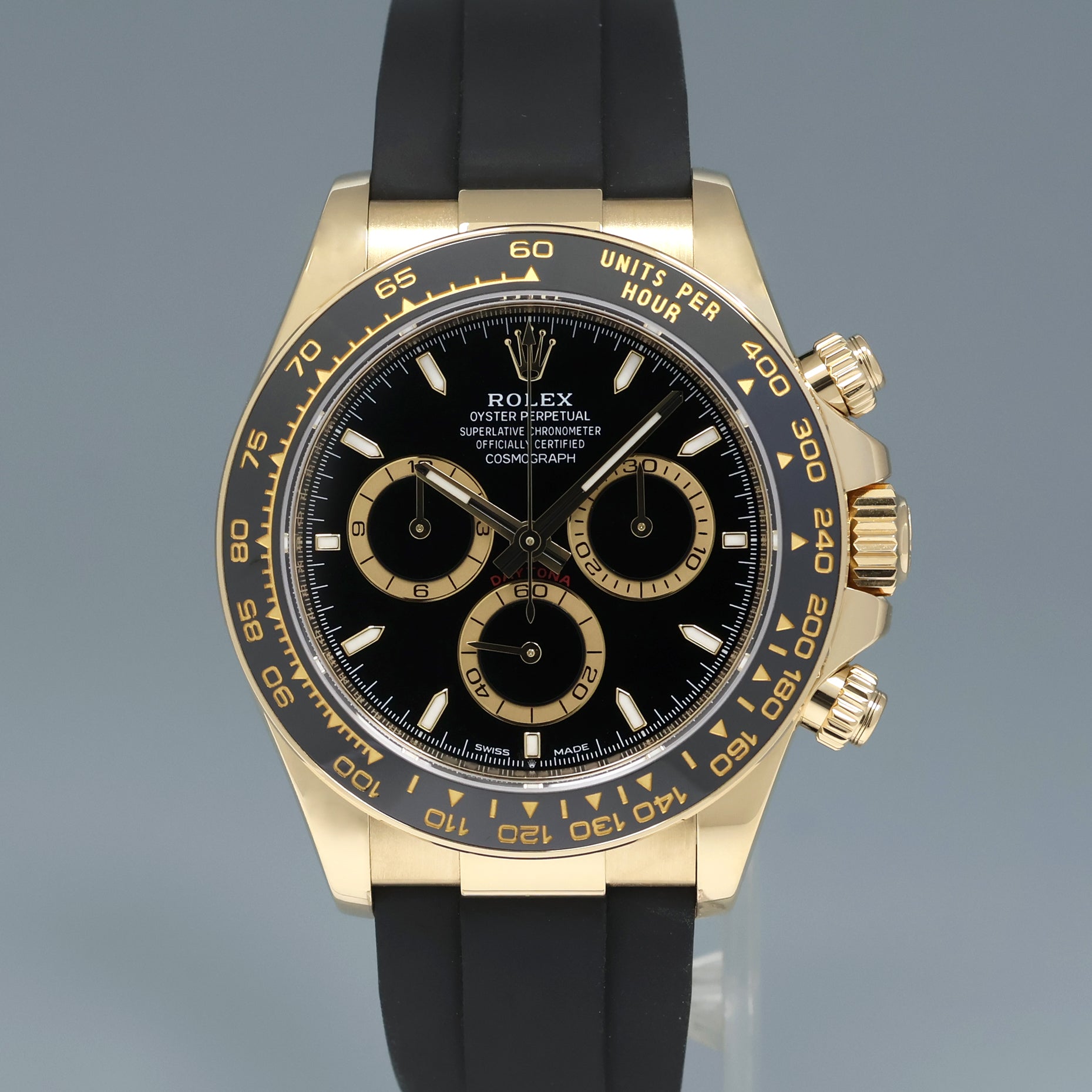 2023 MINT Rolex Oysterflex Daytona 126518LN Yellow Gold Black Dial Ceramic Watch Box