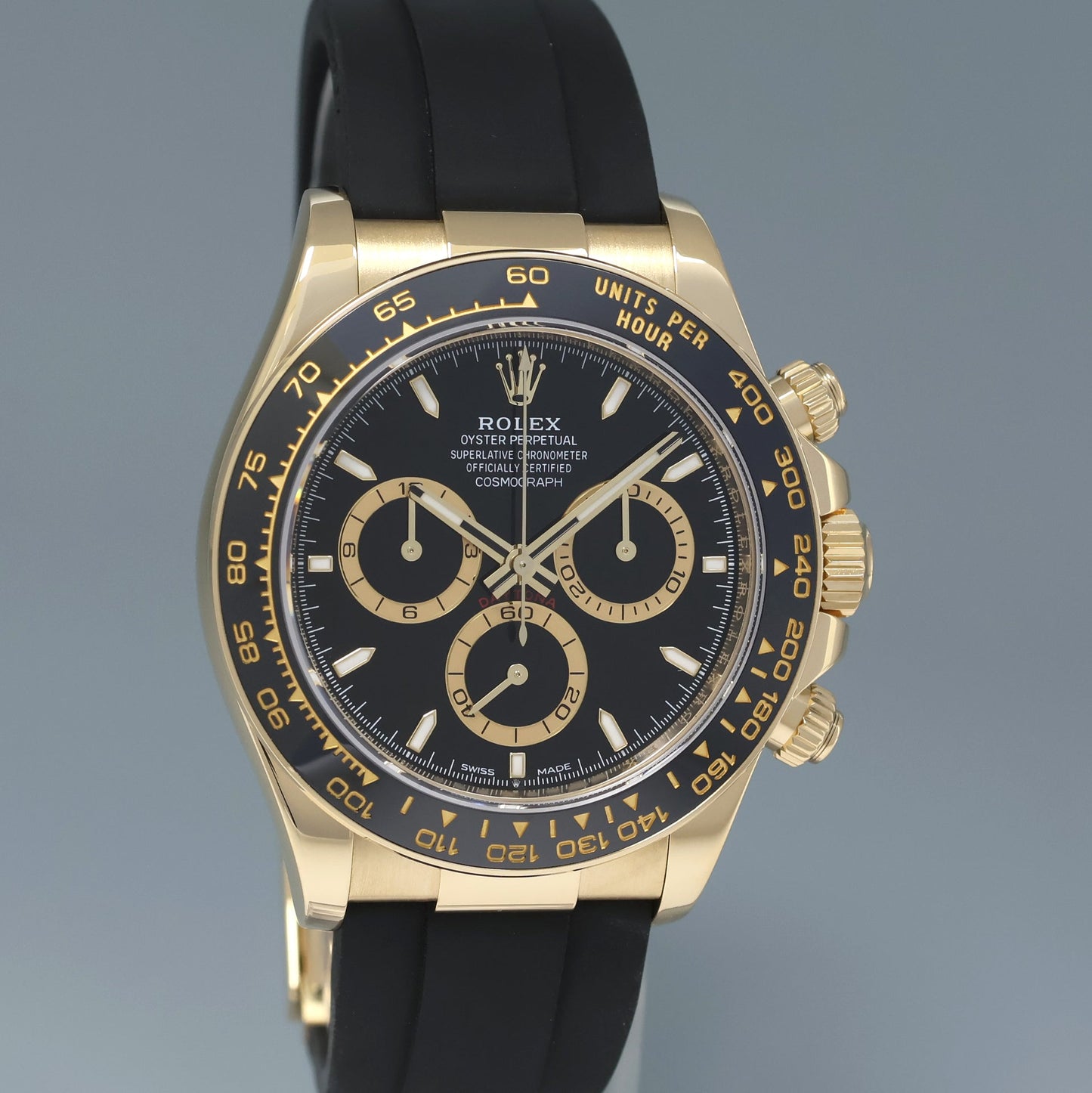 2023 MINT Rolex Oysterflex Daytona 126518LN Yellow Gold Black Dial Ceramic Watch Box