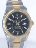 2022 MINT Rolex Sky-Dweller 326933 Black Two Tone Gold Steel 42mm Watch Box