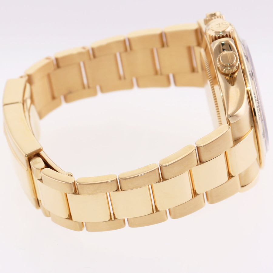 MINT Rolex Daytona 116528 White Cosmograph Chrono Yellow Gold 40mm Watch Box