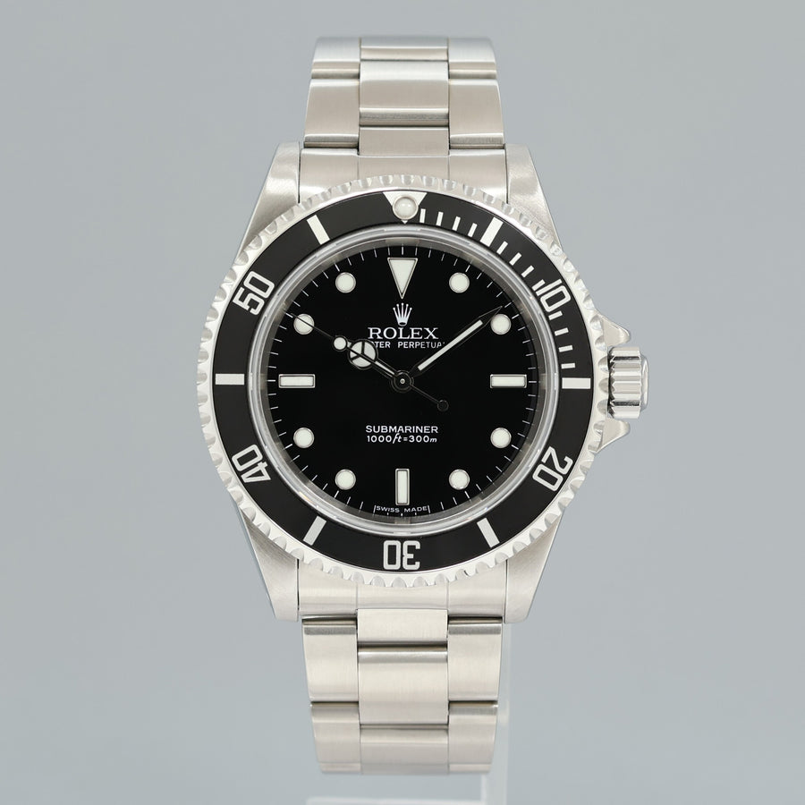 PAPERS 2005 MINT Rolex Submariner No-Date 2 Line Dial 14060M Steel Black Watch Box