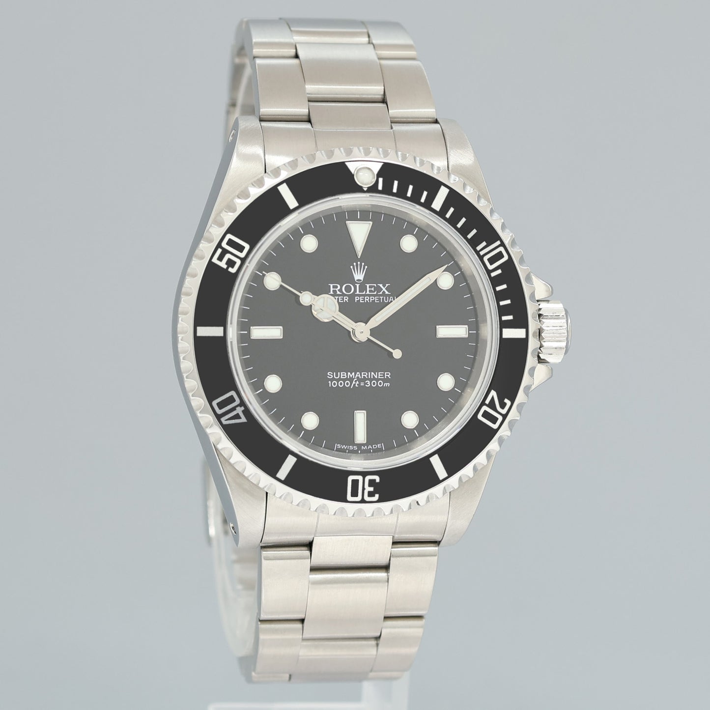 PAPERS 2005 MINT Rolex Submariner No-Date 2 Line Dial 14060M Steel Black Watch Box