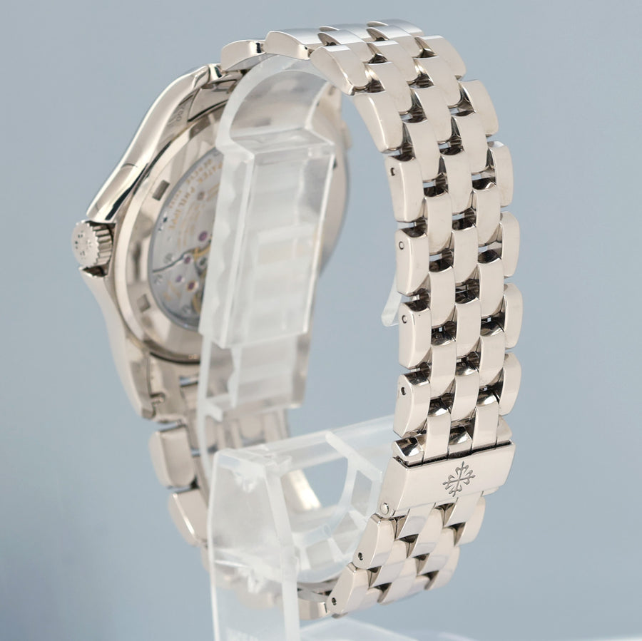 MINT PAPERS Patek Philippe 5130/1g 39mm White Gold Bracelet  World Time Watch Box