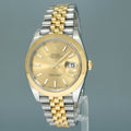 PAPERS MINT Rolex DateJust 41 Two Tone Yellow Gold Jubilee 126303 Champagne Watch