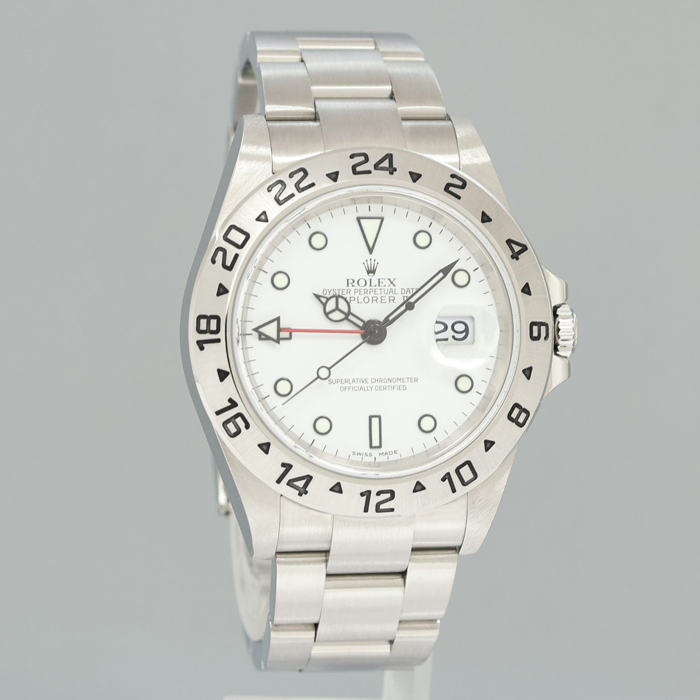 2005 MINT Rolex Explorer II White 16570 40mm No Holes Polar GMT Watch Box