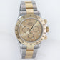 2013 PAPERS MINT Rolex Daytona 116523 Chronograph Champagne Steel Gold Two Tone Watch