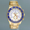 2014 PAPERS Rolex Yacht-Master 2 Yellow Gold 116688 44mm Blue Ceramic Watch Box