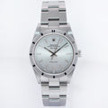 2005 MINT Rolex Air-King 14010 Silver Stick Dial 34mm Steel Watch Box