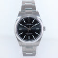PAPERS 2019 MINT Rolex Oyster Perpetual 39mm Black Stick Oyster Watch 114300 Box