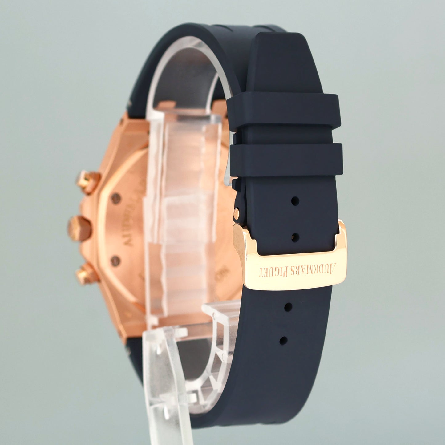 Audemars 39mm Piguet Rose Gold Blue Limited 100 "QE II CUP" Diamond 26277OR Watch