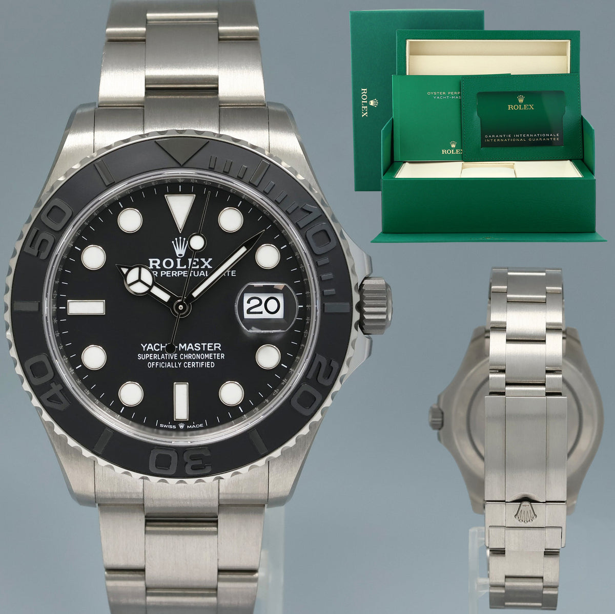 2026 NEW PAPERS Rolex 226627 Yacht Master 42mm Titanium Grey Dial Oyster Watch