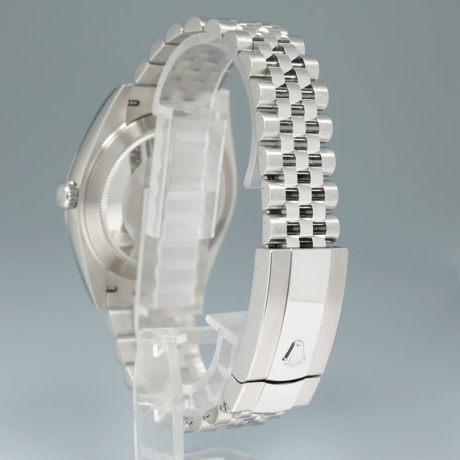 MINT PAPERS Rolex DateJust 126334 Jubilee Black Diamond White Gold Fluted Watch