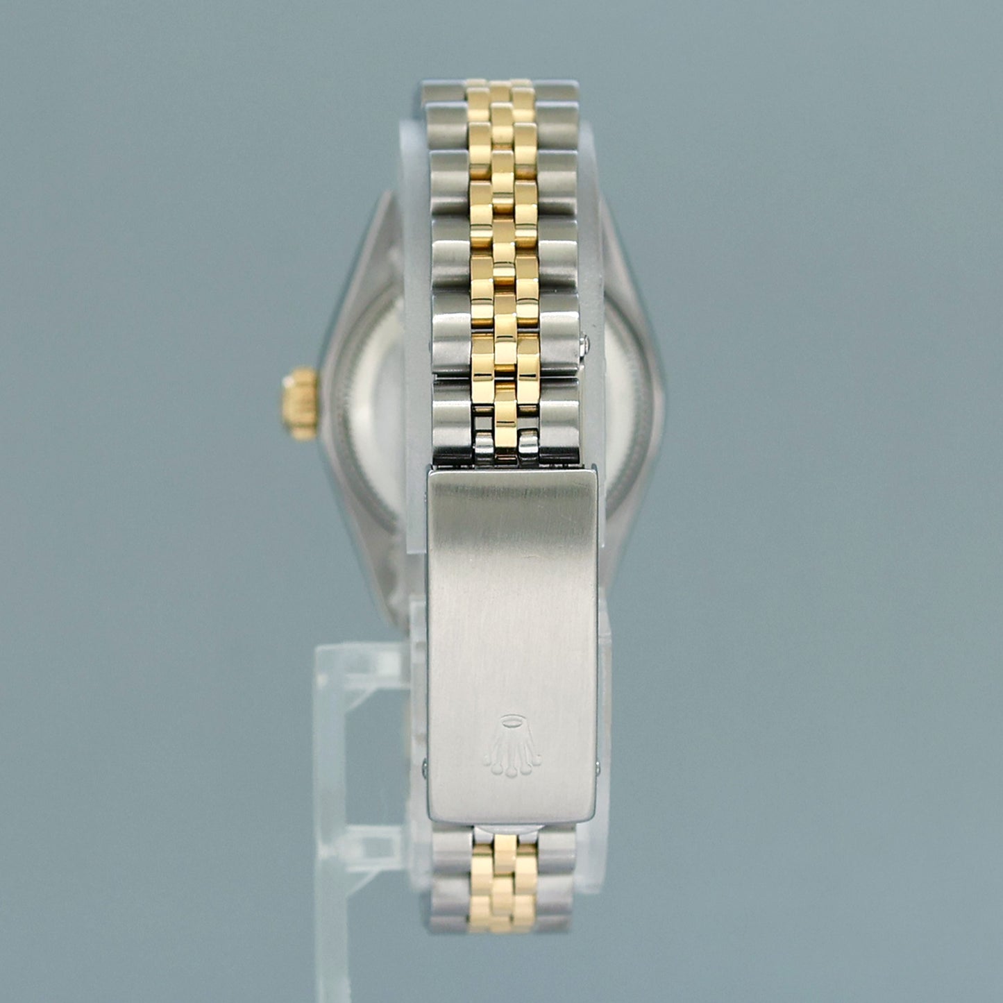 PAPERS Diamond Ladies Rolex DateJust 26mm 69173 Two Tone 18k Gold Steel Silver Watch